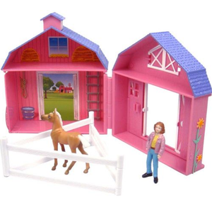 Breyer Kids Toy Horses For Girls Horse Pink Pocket Barn Play Set