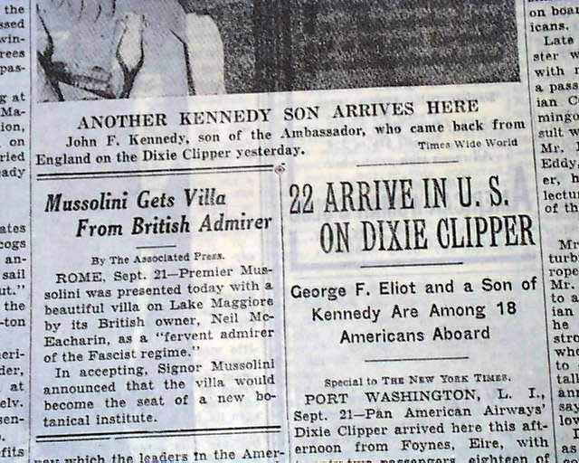 Very Early JFK John F. Kennedy Only 22 Years Old PHOTO w