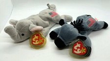 Beanie Babies Lefty  Righty 1995/96 Ty Original  Authentic