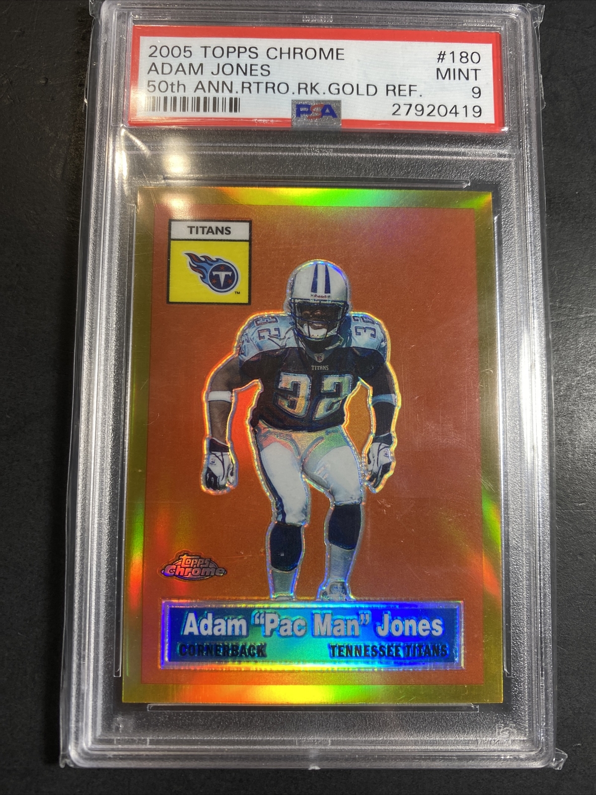 Adam Jones Topps Chrome #180 50th Anniversary Retro Rookie Gold Refractor