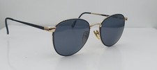 Vintage Tudor 966 Black Gold Oval Sunglasses FRAMES ONLY Korea