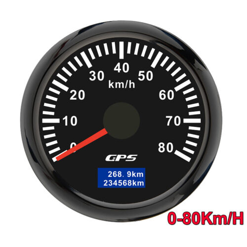 52mm GPS Speedometer Gauge For Boat Car Motorcycles 0-80km/h - Afbeelding 1 van 15