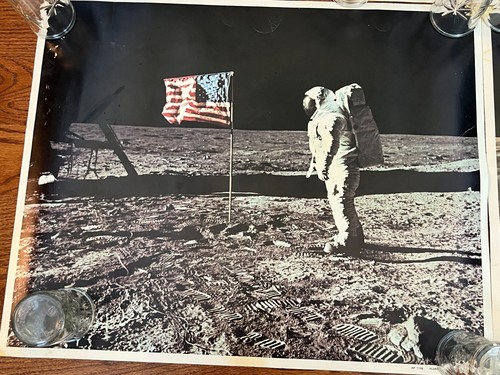 Apollo 11 Moon Landing Posters 1969 Neil Armstrong Buzz Aldrin Eagle NASA 21x17 - Picture 5 of 11