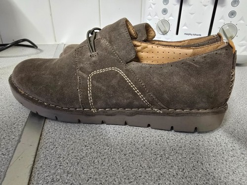 Clarks Un Ava Khaki Suede Women's Shoes Size UK 5.5D WORN ONCE