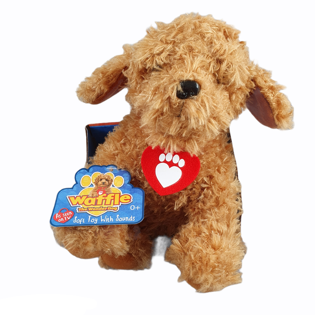 Waffle The Wonder Dog Soft Toy With Sounds Golden Bear 3401 for sale