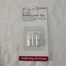 Radio Shack 64-2089 Iron Clad Soldering Iron Tips Light Duty Tip New Pkg. Of 2