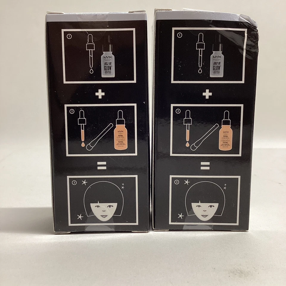 NYX Maquillaje Profesional Away We Glow Liquid Booster Iluminador Awglb01 Lote de 2 Foto 3 de 4