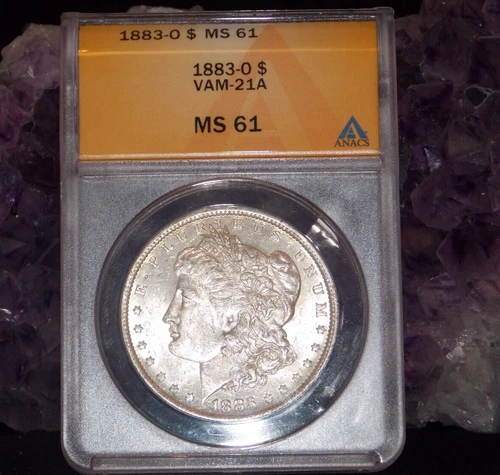 1883-O   MORGAN DOLLAR   *BRIGHT WHITE*  MS-61     VAM 21A - TOUGH TO FIND VAM!