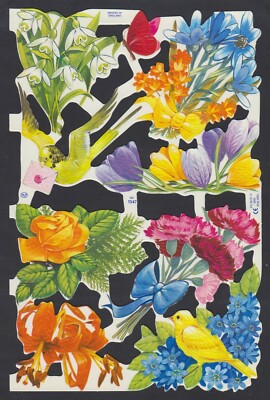 glanzbilder bogen  MLP 1547 Blumen