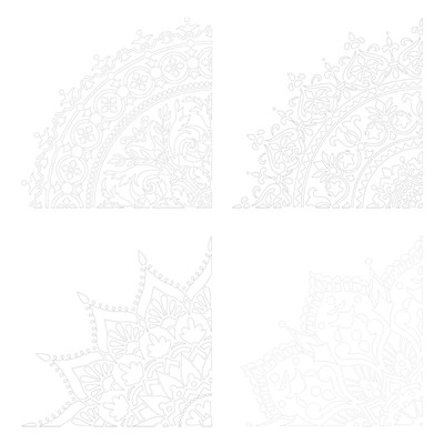 4 Stck. Mandala Schablone Zeichnung Schablone Blumenmuster Schablone für Fliesen Leinwand