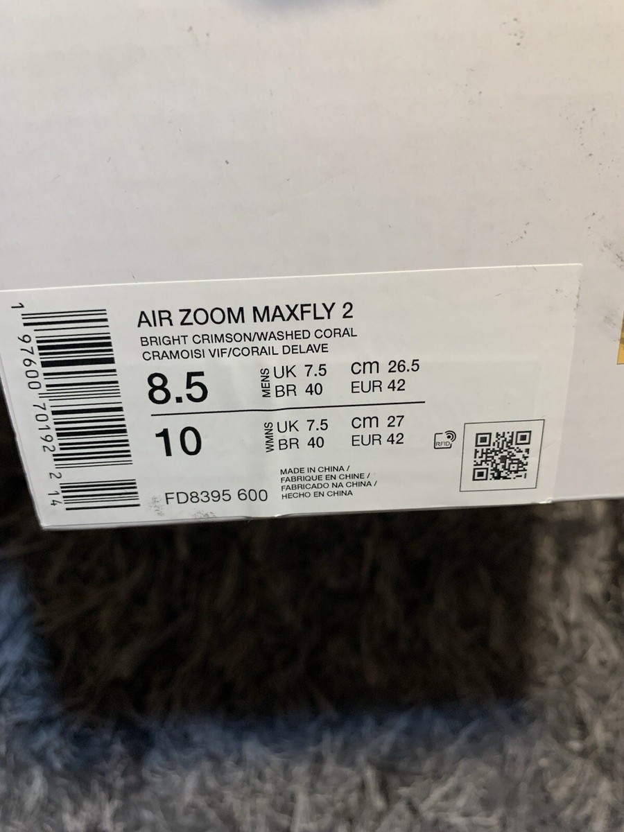 Nike Air Zoom Maxfly 2 Crimson Red Yellow FD8395-600 Men's Size