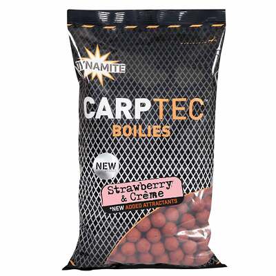 (11,39 /1kg) Dynamite Baits Carptec Strawberry&Creme 20mm 900g Boilies