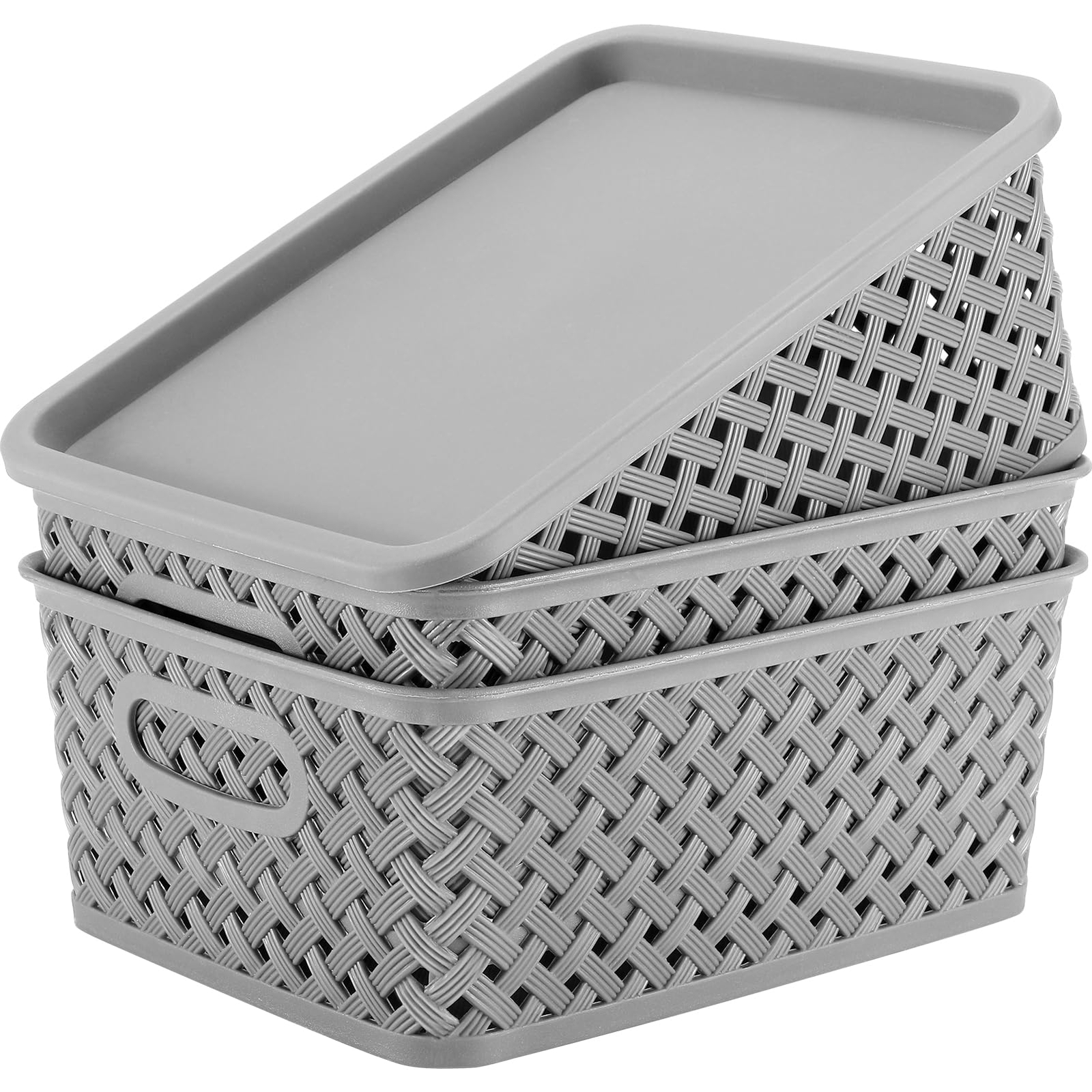MaxGear Organization and Storage, Plastic Storage Bins Organizer Bins, Woven ...
