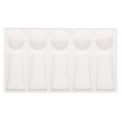 10 Wells White Rectangle Ceramic Artist Paint Paletteporcelain Watercolor Palett