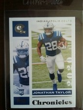 JONATHAN TAYLOR 2020 PANINI CHRONICLES ROOKIE FOOTBALL CARD-#42-COLTS 🔥🔥🔥