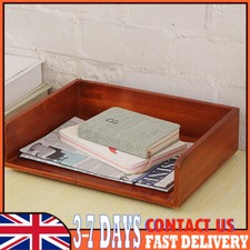 Wooden Document Letter Tray Office Desk A4 Paper Files Storage Holder UK STOCK