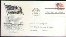 US. 1208. 5c. Flag over White House. Artmaster FDC. 1963