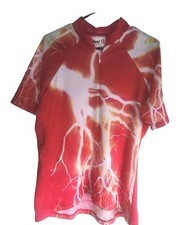 Revi Technical Wear Cycling Jersey Men's XL Lighting USA Made *flaw 0730
