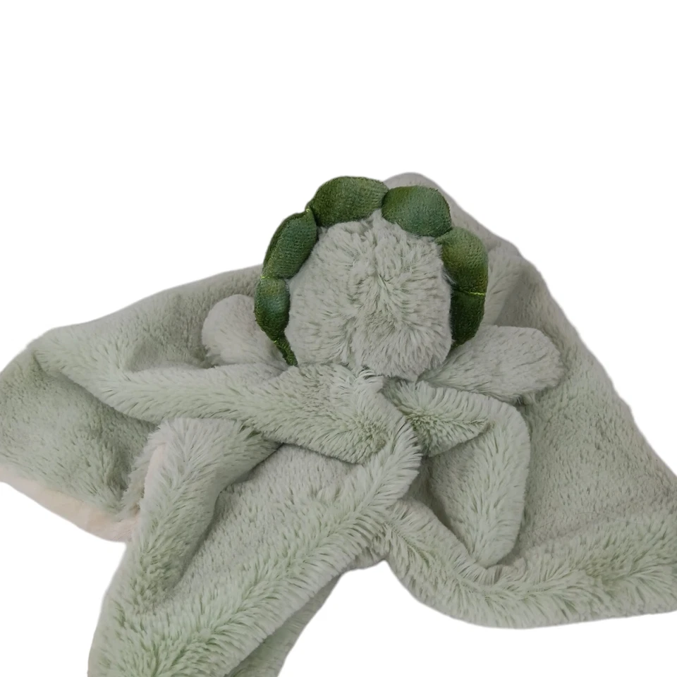 Kelly Toys Green Triceratops Dinosaur Security Blanket Lovey Crib Toy 14" - Image 3 of 4