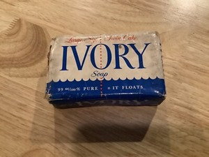 Vintage Procter & Gamble Ivory Soap Bar Large Twin Cake