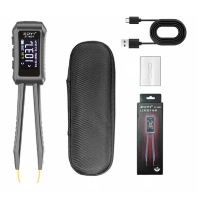 ZT-MD1 Digital Smart Tweezers ESR LCR Tester Capacitance Resistance Multimeter