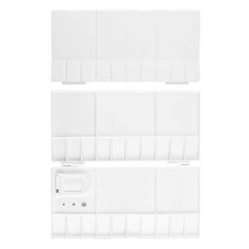 2pcs Folding Plastic 25-Slot Palette for Watercolors and Gouache Portable Paint