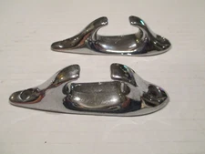 PAIR 4" Chrome PERKO Fairleads Rope Chock Guide Boat deck Torpedo            B40