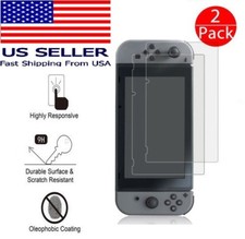 Nintendo Switch Screen Protector Premium Clear Tempered Glass Film Guard 2 Pack 