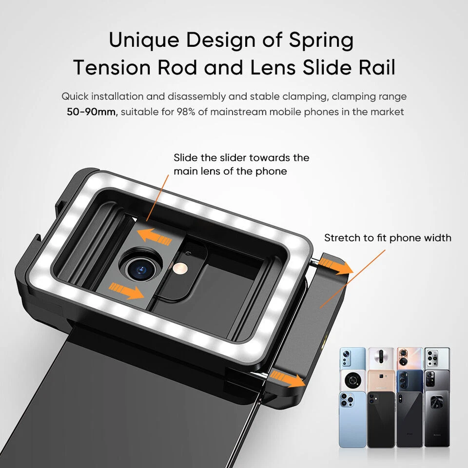 APEXEL CRI95+ 4k HD 100mm Macro Lens With LED Fill Light Clip For Eyelash Beauty - Image 4 of 4