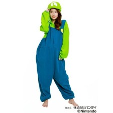 SAZAC Super Mario Brothers Fleece Costume Unisex Cosplay Kigurumi Luigi BAN227