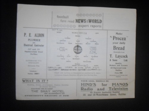 HALIFAX TOWN V DERBY COUNTY (DIV 3 NORTH) 9-2-57 56/57 - Picture 2 of 3