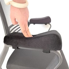 Office Chair Armrest Covers, Set of 2 Comfortable 2 Black Armrest Pillow