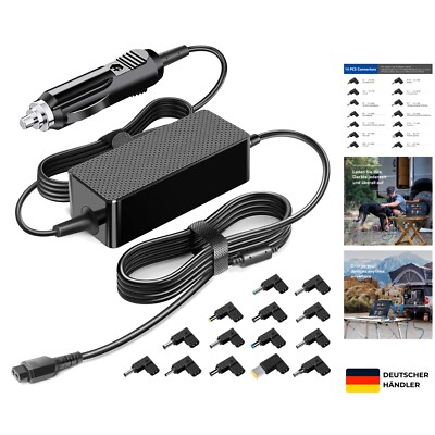 90W 12V-24V Universal KFZ Ladekabel Netzteil Laptop Auto Ladegerät DC Adapter...