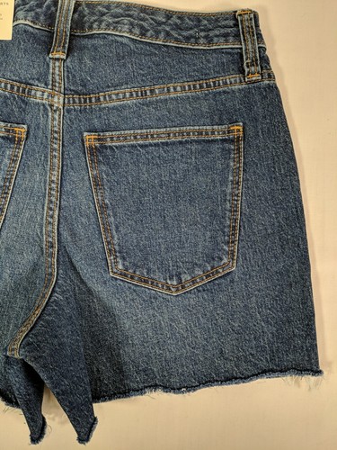 UNIVERSAL THREAD Wmns Med Wash Vintage Stretch Cut-Off Midi Jean Shorts sz 0 NWT - Picture 9 of 12