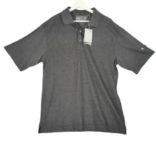 CUTTER & BUCK DryTec Polo Mens Size L Moisture Wicking Gray Breathable Golf NEW