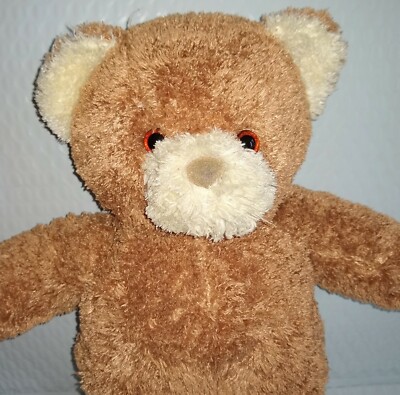 Princess Soft Toys TEDDY BEAR Brown Fur 12in Plush 2004 Cream