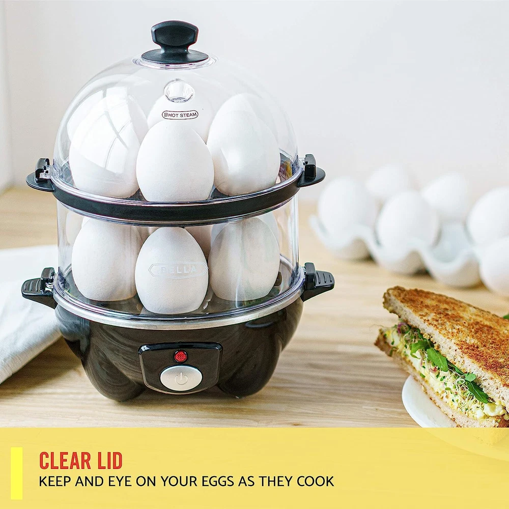 12-Capacity Egg Cooker for Soft, Medium, or Hard Boiled Eggs – Fast & Easy Egg Boiler Poacher 12-Capacity Egg Cooker for Soft, Medium, or Hard Boiled Eggs – Fast & Easy Egg Boiler Poacher
