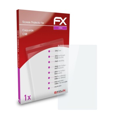 atFoliX Glasfolie für Carpuride C98 Panzerfolie 9H Schutzpanzer