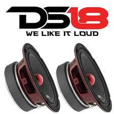 2 DS18 PRO-X6.4BM 1000W Max 6.5" Midrange Speakers Loudspeaker With Bullet 4 Ohm