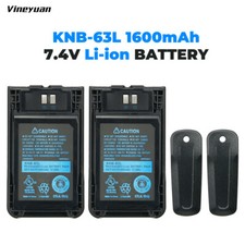2X Batería de repuesto para Kenwood KNB-63L KNB-65L TK-2000K TK3000K2 1600mAh