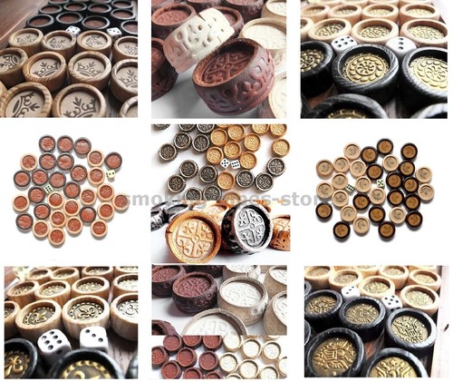 BACKGAMMON CHIPS Replacement 30 Board Game wooden 27mm Checkers Pieces + 2 dice - 第 1/35 張圖片