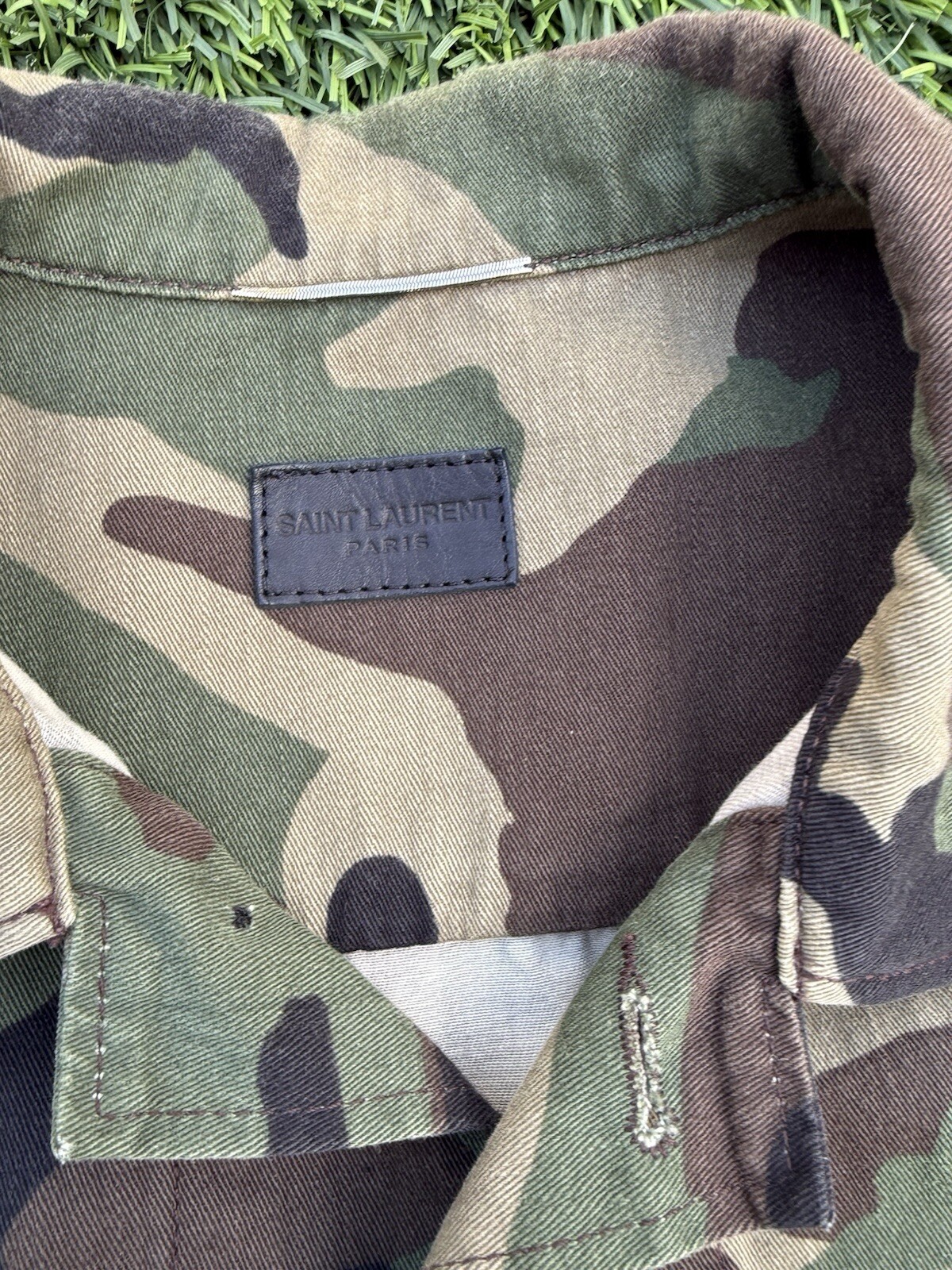 Giacca mimetica usata ONCE YSL Saint Laurent SS16 M65 taglia S
