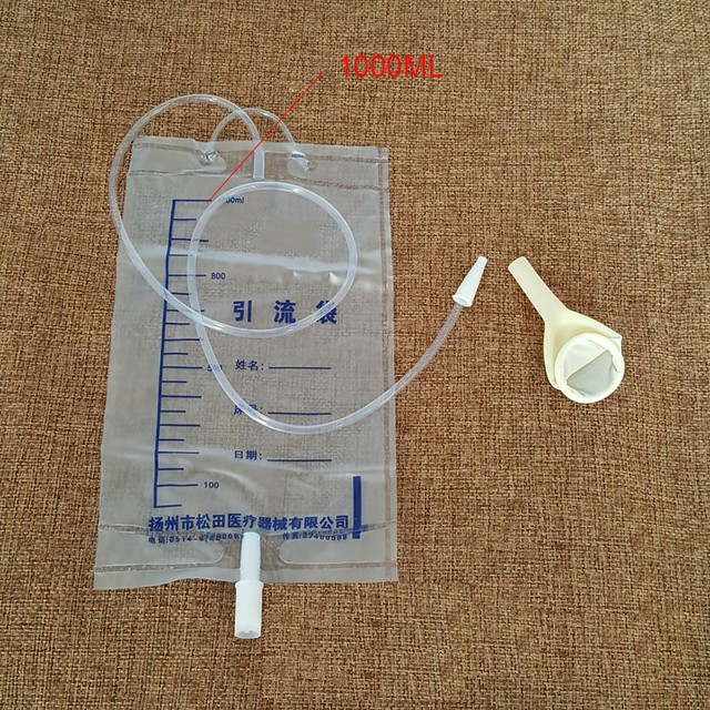 Male Urine Catheter Bag with Latex Condom Urine Collector Disposable eBay