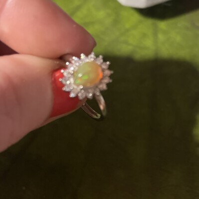 Opal Ring verstellbar Größe Einheitsgröße Original