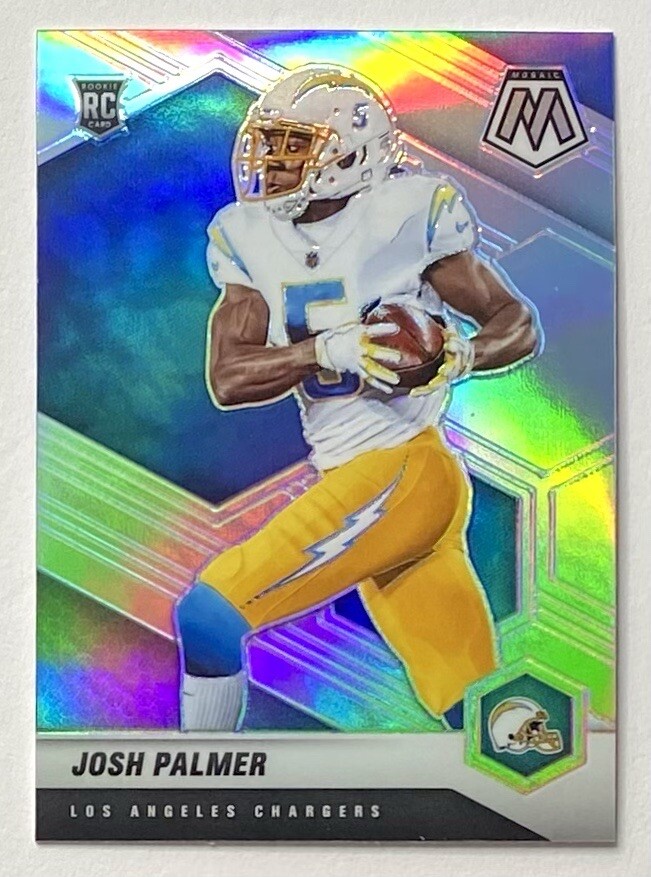 2021 Mosaic Josh Palmer Silver Holo Variation Prizm Rookie SP RC #329-V Chargers