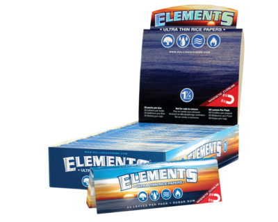 Elements Papers 1 1/4 Reispapier Blättchen Medium Size Dreh Zigarettenpapier