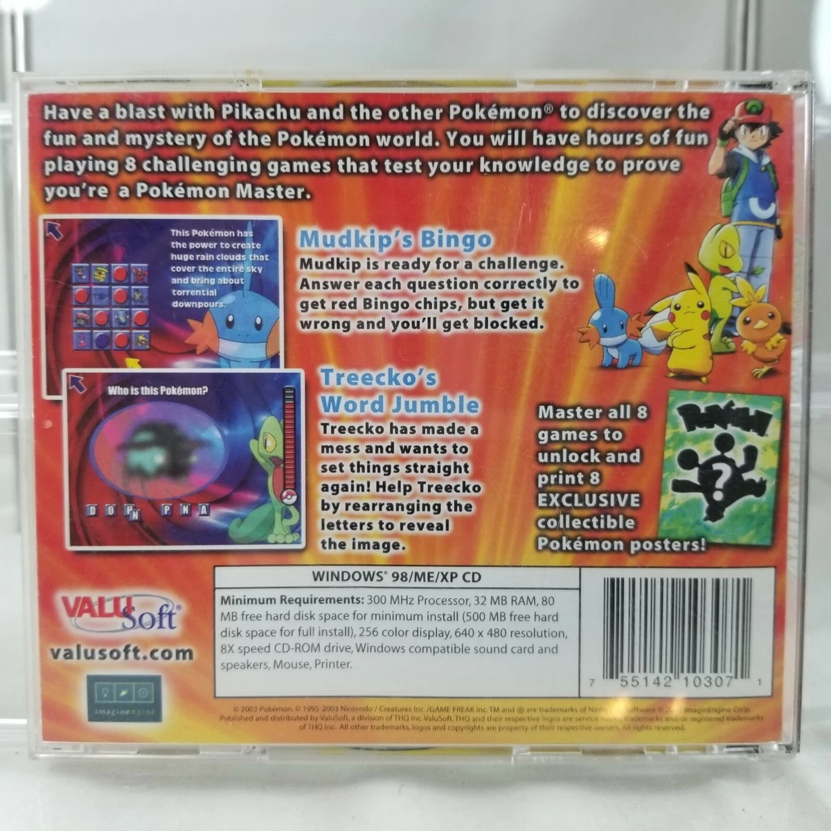 Pokemon: Masters Arena (Windows PC, 2003) Computer Video Game CD-ROM Tested