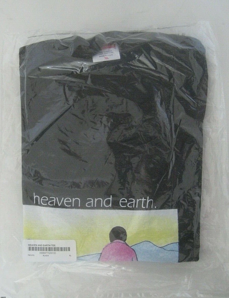 Tee shirt Supreme Heaven and Earth FW19 noir XL authentique NEUF