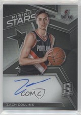 2017 Panini Spectra Rising Stars Signatures /199 Zach Collins Rookie Auto RC mk1