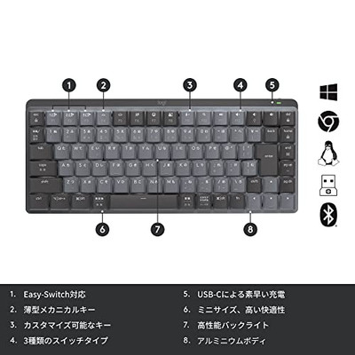 Logitech KX850CL MX MECHANICAL MINI Wireless Keyboard Red